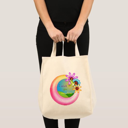 Sunshine Wish Pixel Art Tote Bag (Voorkant (product))