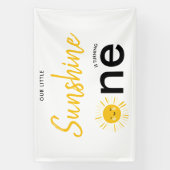 Sunshine wordt één verjaardagsfeestje spandoek (Verticaal)