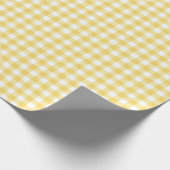 Sunshine Yellow Gingham Check Pattern Cadeaupapier (Hoek)