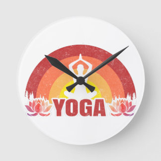 Sunshine Yoga Yogi Lotus Flower Ronde Klok