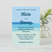 Sunshine Zomer Strand Bruiloft Kaart (Staand voorkant)