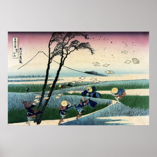 Sunshu Ejiri, 36 uitzicht Fuji. Hokusai Poster (Voorkant)