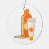 Suntan Lotion Keramisch Ornament (Links)