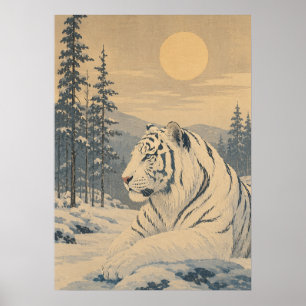 Sunward II — Witte Tijger in de Winter Poster