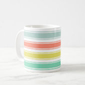 Sunwashed Neon Cabana Stripe Koffiemok (Voorkant links)
