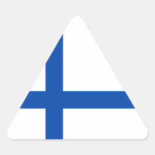 Suomen Lippu - De vlag van Finland Driehoek Sticker