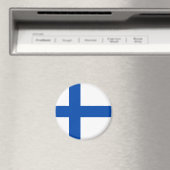 Suomen Lippu - De vlag van Finland Magneet (Insitu (Vaatwasser))