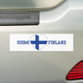 SUOMI FINLAND aangepaste bumpersticker (Op auto)