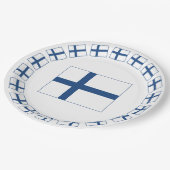 SUOMI FINLAND FLAG PAPIEREN BORDJE (Gekanteld)