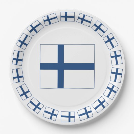 SUOMI FINLAND FLAG PAPIEREN BORDJE (Voorkant)