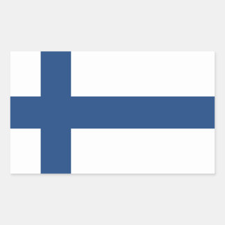 SUOMI FINLAND FLAG RECHTHOEKIGE STICKER