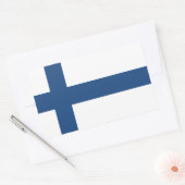 SUOMI FINLAND FLAG RECHTHOEKIGE STICKER (Envelop)