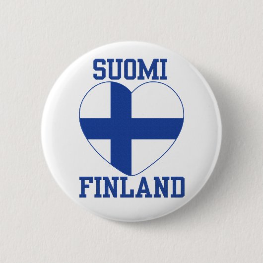 SUOMI FINLAND-toets Ronde Button 5,7 Cm (Voorkant)