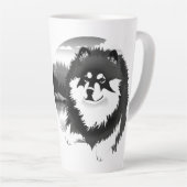 SUOMI - Finlandais Lapphund latte mug avec texte (Angle droit)