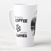 SUOMI - Finlandais Lapphund latte mug avec texte (Angle gauche)