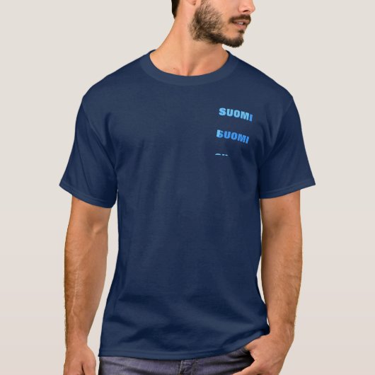 SUOMI (Finse Pride) Blue T-Shirt (Voorkant)