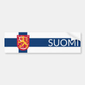 Suomi Flag Bumpersticker (Voorkant)