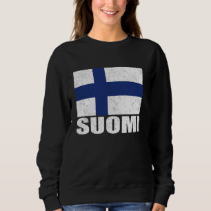Suomi Flag Grunge  Souvenir Finland Trui