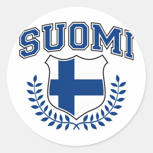 Suomi Ronde Sticker (Voorkant)