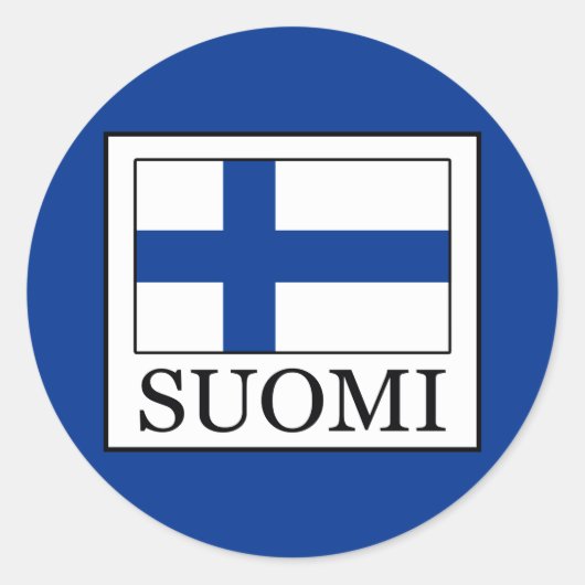 Suomi Ronde Sticker (Voorkant)