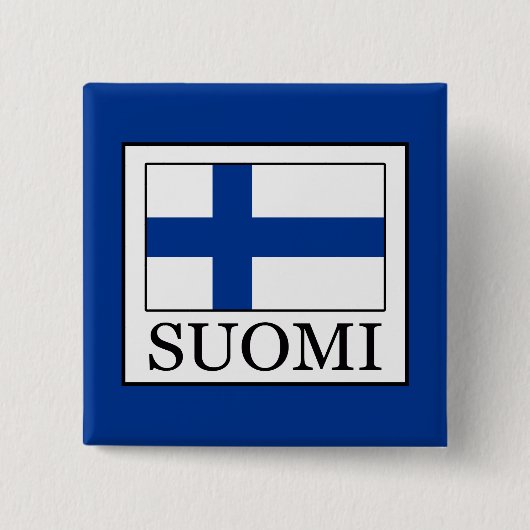 Suomi Vierkante Button 5,1 Cm (Voorkant)