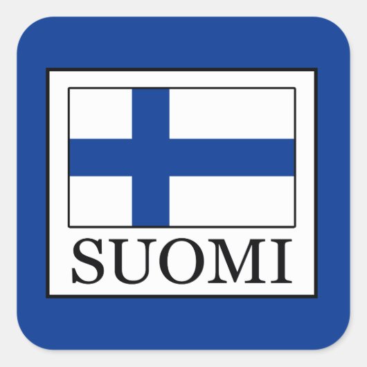 Suomi Vierkante Sticker (Voorkant)