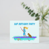 SUP Ado Girl Anniversaire Fête Invitation Carte po (Debout devant)