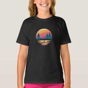 SUP Board Mountain Lake, belle T-shirt Sunset