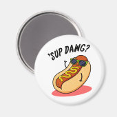 Sup Dawg Funny Hot Dog Pun Magneet (Voorkant / Achterkant)