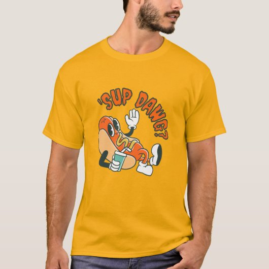'Sup dawg grappig,  heet hotdog T-shirt (Voorkant)