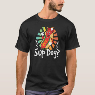 Sup Dog Cool Hot Dog Animation Food Lovers Premium T-shirt