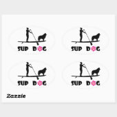 SUP Dog Ovale Sticker (Vel)