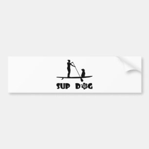 SUP Dog Sitting Bumpersticker