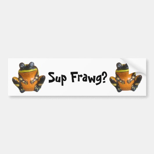 Sup Frawg? Bumpersticker (Voorkant)