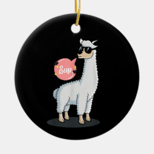 Sup Geen Drama Lama Dierenliefhebber Geweldig Grap Keramisch Ornament