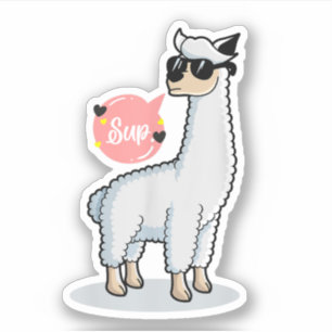 Sup Geen Drama Lama Dierenliefhebber Geweldig Grap Sticker