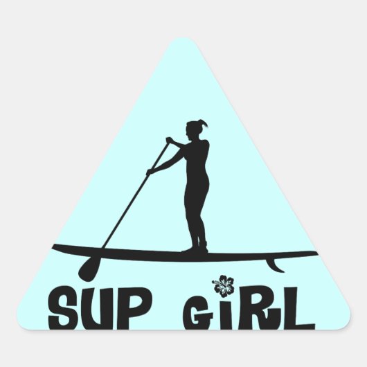 SUP Girl Driehoek Sticker (Voorkant)