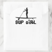 SUP Girl Ovale Sticker (Tas)