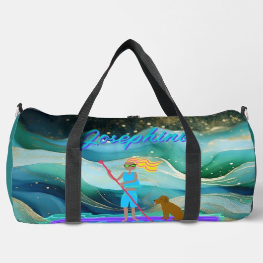 SUP Girl Personalized Tropical Sea Friends Plunjezak (Voorkant)