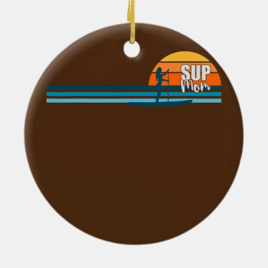 SUP Ma SUP Paddle Board Keramisch Ornament (Achterkant)