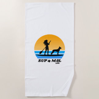 SUP & Mal Life Malinois Standup Paddleboarding Strandlaken