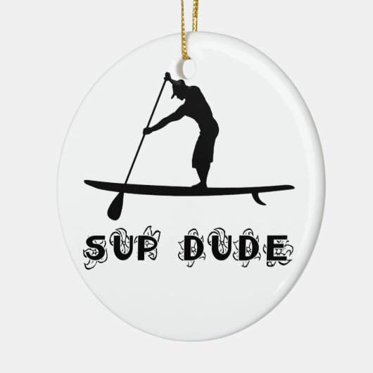SUP Man Keramisch Ornament (Links)