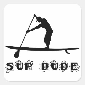SUP Man Vierkante Sticker