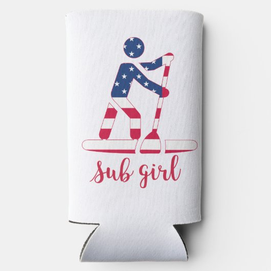 Sup Meisje - Amerikaanse vlag Stand Up Paddle Boar (Achterkant)