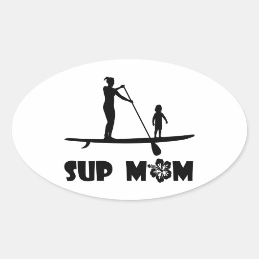 SUP Moeder Ovale Sticker (Voorkant)