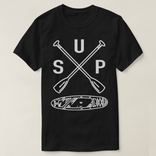 SUP-peddel op de SUP-kaart van het opklapbord T-shirt (Design voorkant)