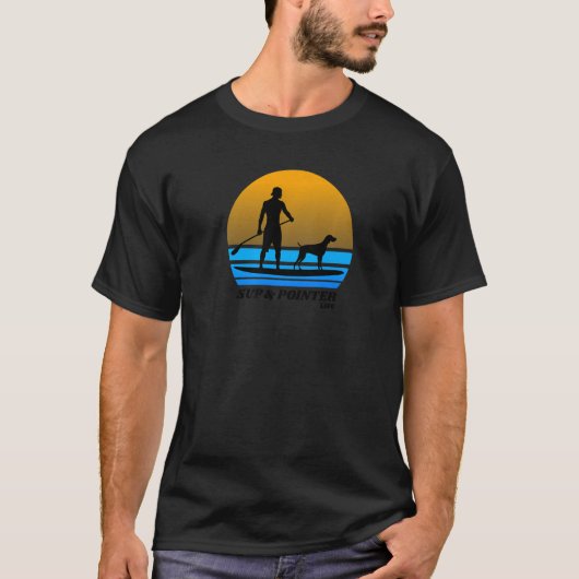 Sup & Pointer Life Mannen Standup Paddleboarding S T-shirt (Voorkant)