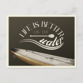 SUP stand up paddling sepia retro Briefkaart (Voorkant)