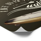 SUP stand up paddling sepia retro Poster (Hoek)