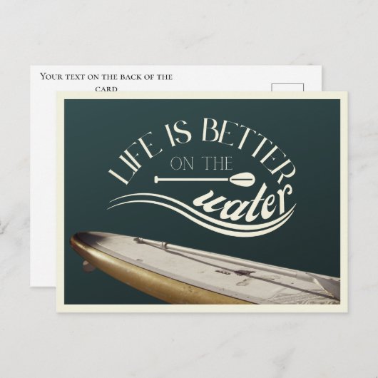 SUP stand up peddelen vakantie retro Briefkaart (Voorkant / Achterkant)